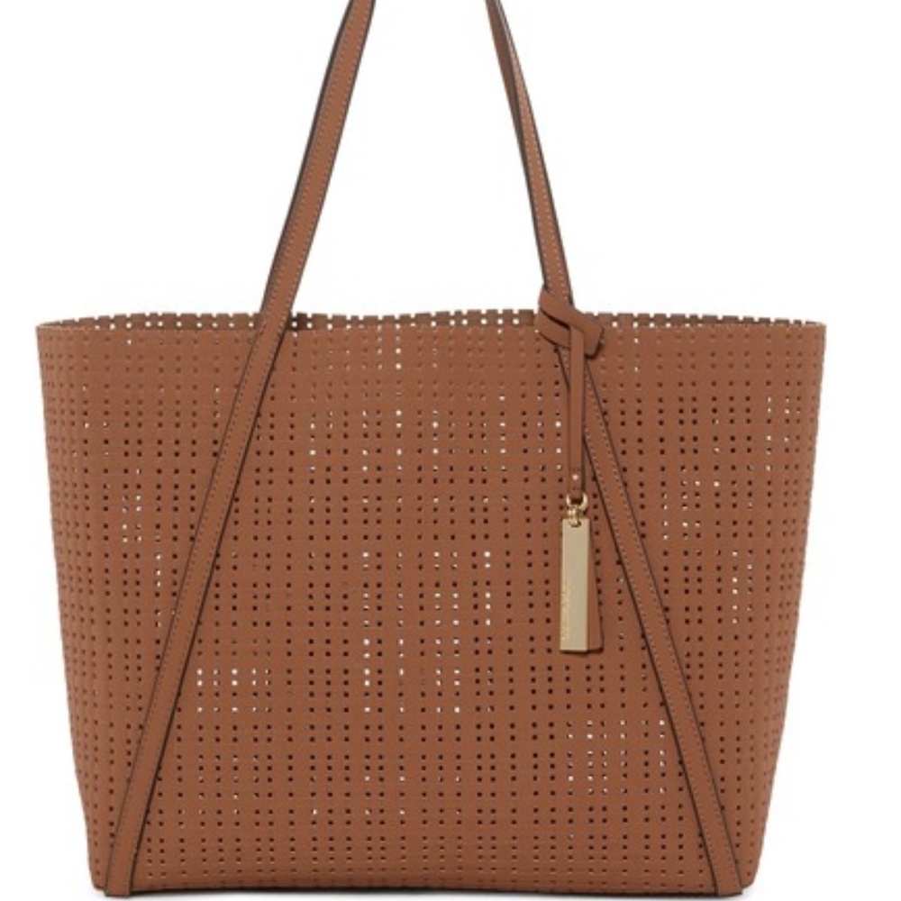 VinceCamuto | Perforated Leather Mesh Durable Tote - Picture 2 of 7